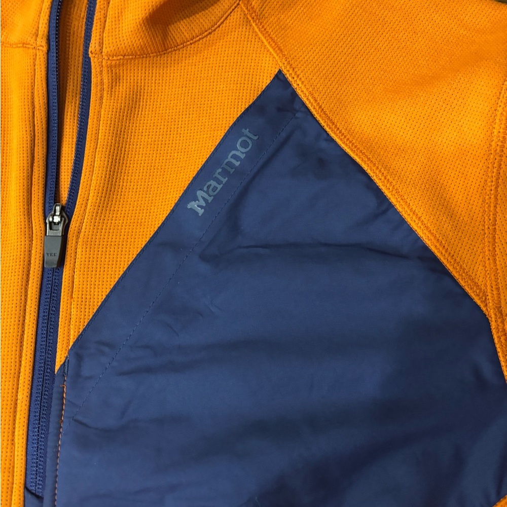 Marmot Orange and Navy 1/4 Zip Pullover Size XL - Picture 2 of 6